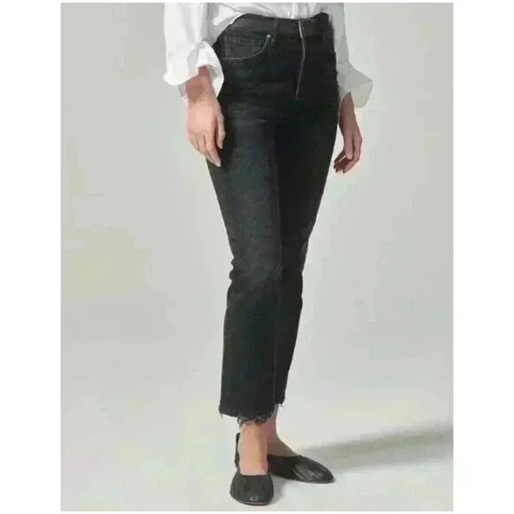 Citizens of Humanity Jolene High Rise Jeans in Stormy Black Size 25 - Picture 6 of 15
